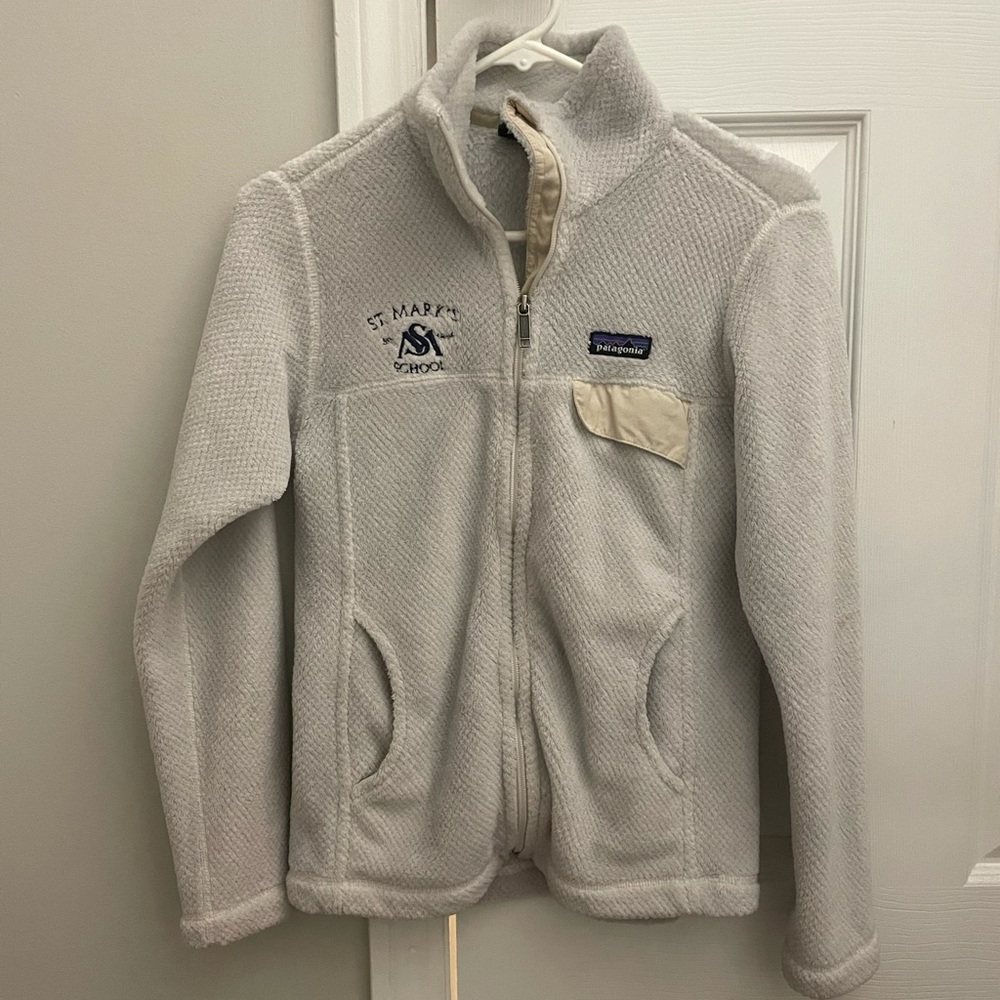 white full zip fleece patagonia
